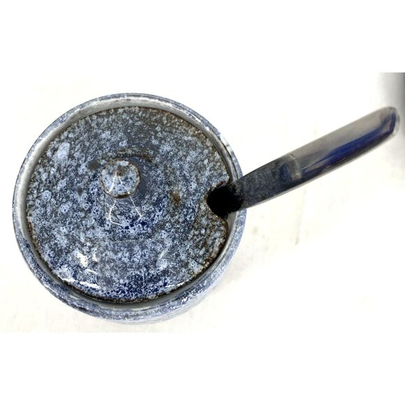 Spongeware Pottery Tea Coffee Serveware Set 4 Piece Set Signed Vintage - Picture 9 of 14